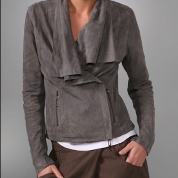 Vince Jackets & Blazers - Vince Gray Suede Leather jacket Sz S